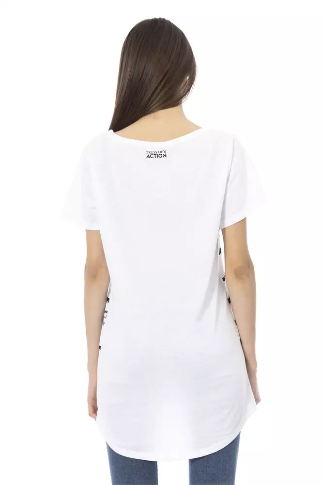 Trussardi Action White Cotton Women T-Shirt - ClickThatClicks 