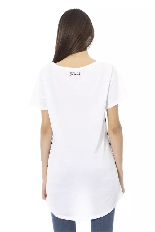 Trussardi Action White Cotton Women T-Shirt - ClickThatClicks 