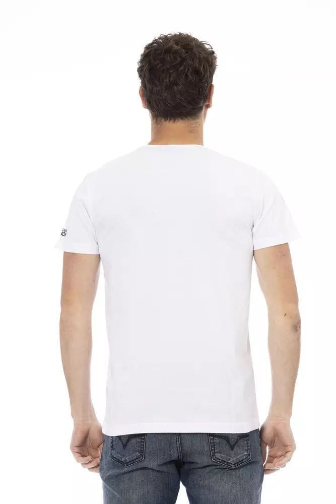 Trussardi Action White Cotton Men's T-Shirt - ClickThatClicks 
