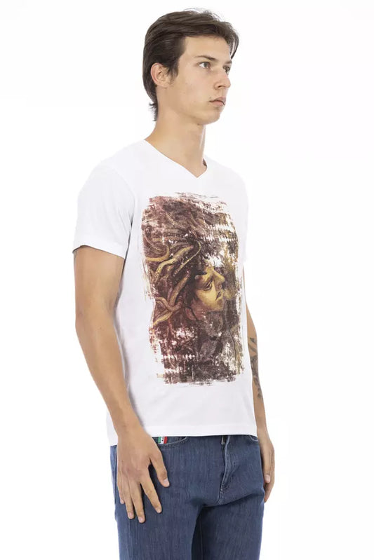 Trussardi Action White Cotton Men's T-Shirt - ClickThatClicks 