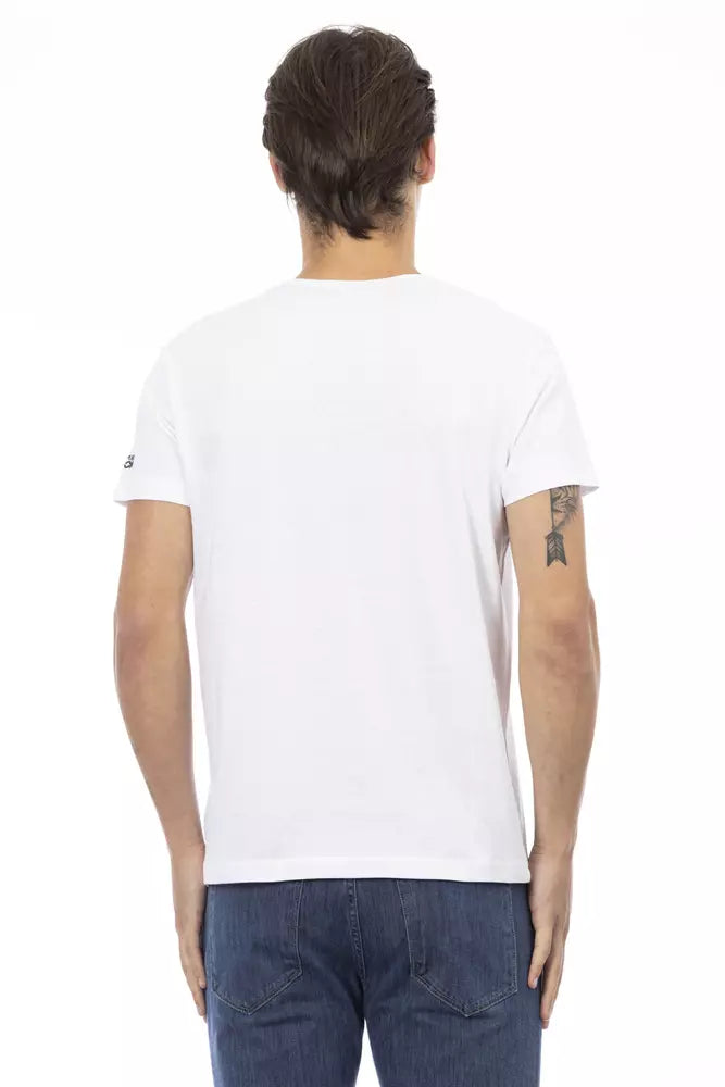 Trussardi Action White Cotton Men's T-Shirt - ClickThatClicks 