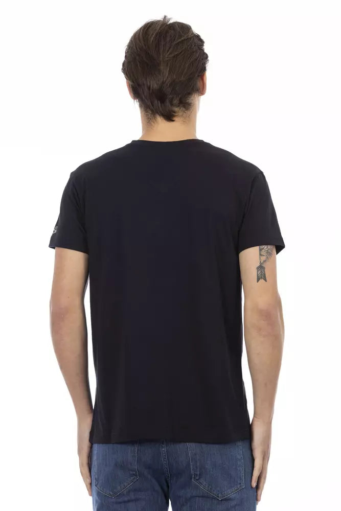Trussardi Action Black Cotton Men's T-Shirt - ClickThatClicks 