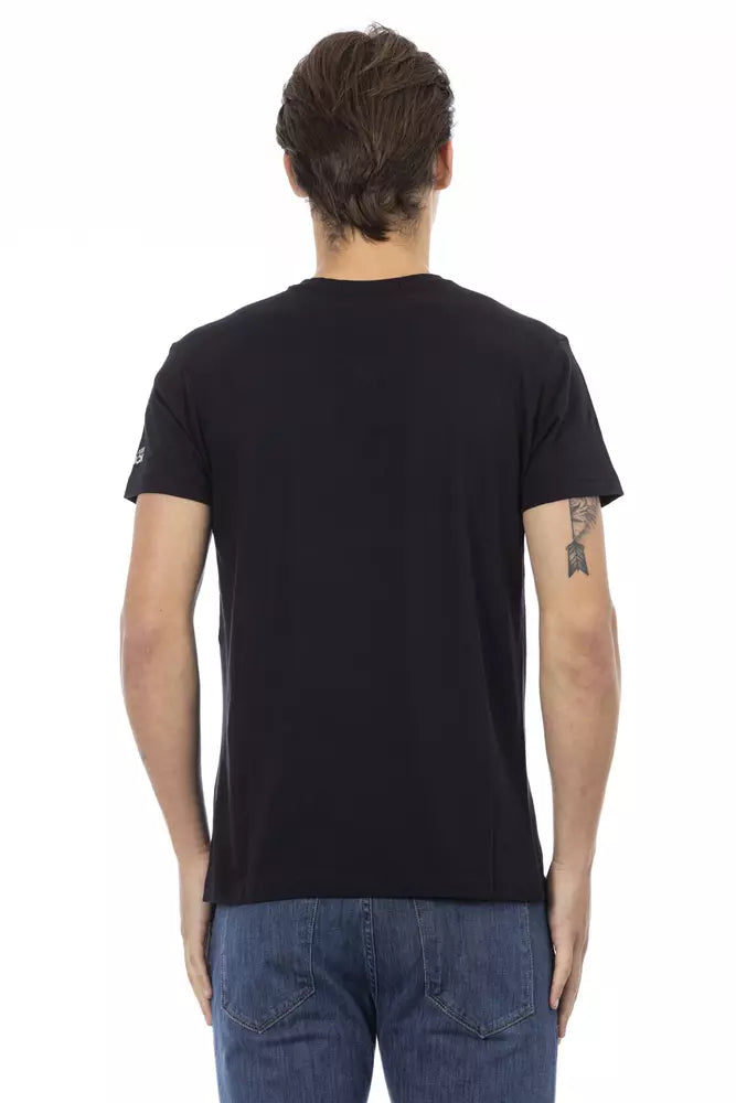 Trussardi Action Black Cotton Men's T-Shirt - ClickThatClicks 
