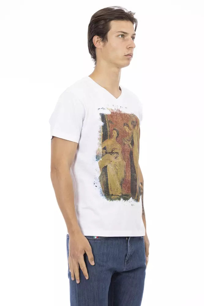 Trussardi Action White Cotton Men's T-Shirt - ClickThatClicks 