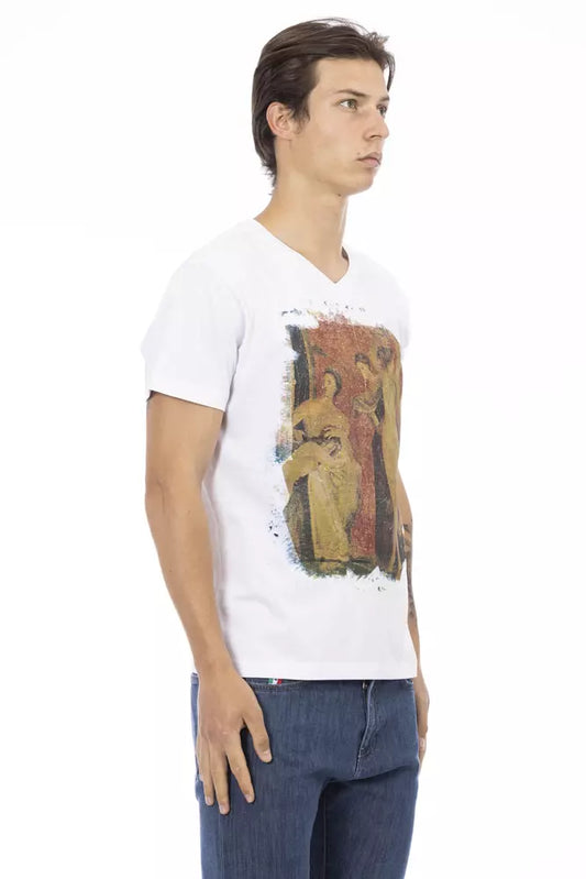Trussardi Action White Cotton Men's T-Shirt - ClickThatClicks 