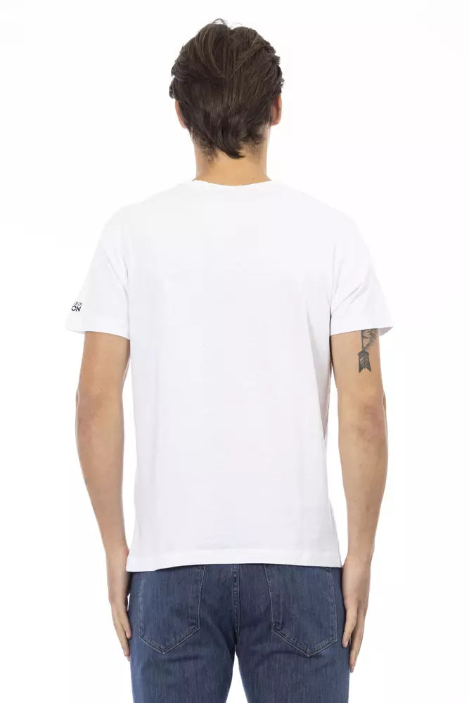 Trussardi Action White Cotton Men's T-Shirt - ClickThatClicks 