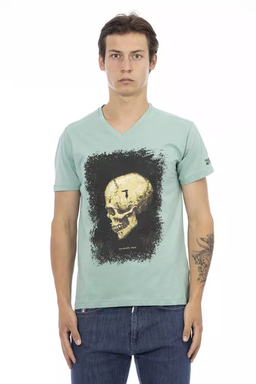 Trussardi Action Green Cotton Men T-Shirt - ClickThatClicks 