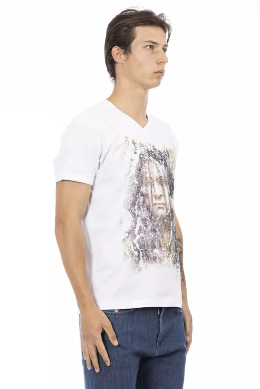 Trussardi Action White Cotton Men T-Shirt - ClickThatClicks 