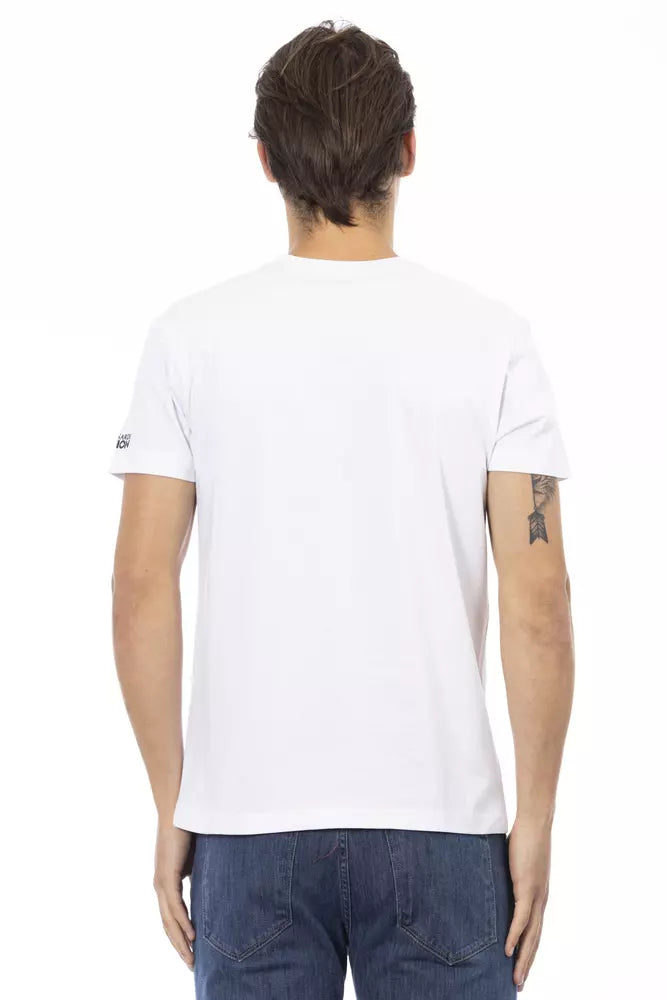 Trussardi Action White Cotton Men T-Shirt - ClickThatClicks 