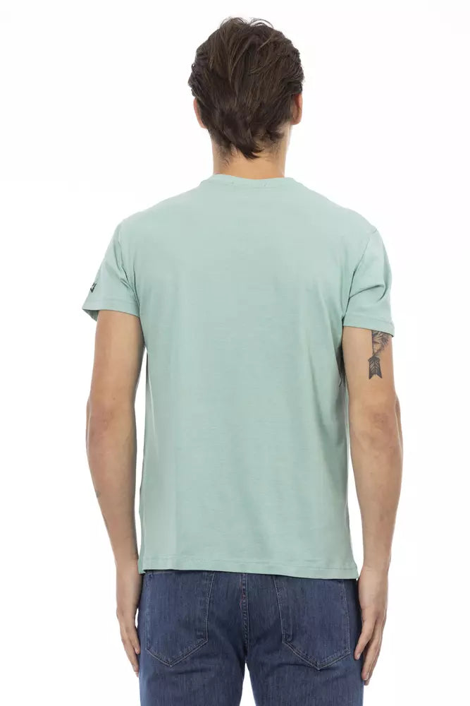 Trussardi Action Green Cotton Men T-Shirt - ClickThatClicks 