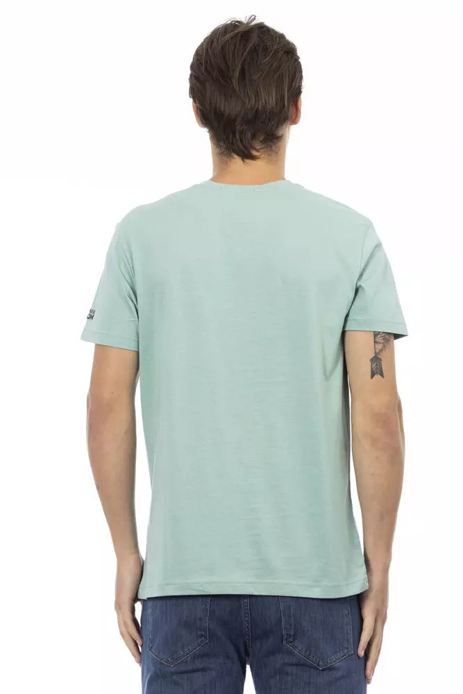 Trussardi Action Green Cotton Men T-Shirt - ClickThatClicks 