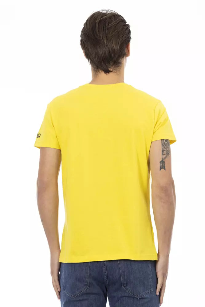 Trussardi Action Yellow Cotton Men T-Shirt - ClickThatClicks 