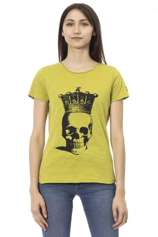Trussardi Action Green Cotton Women T-Shirt - ClickThatClicks 