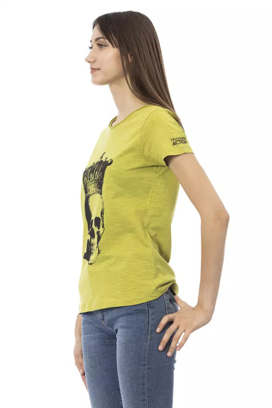 Trussardi Action Green Cotton Women T-Shirt - ClickThatClicks 