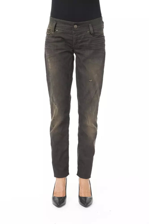 BYBLOS Black Cotton Women Jeans - ClickThatClicks 
