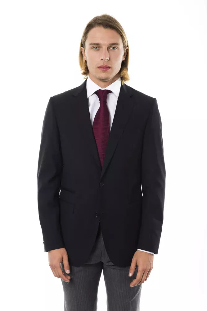 Uominitaliani Black Wool Men's Blazer - ClickThatClicks 