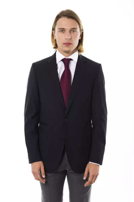 Uominitaliani Black Wool Men's Blazer - ClickThatClicks 