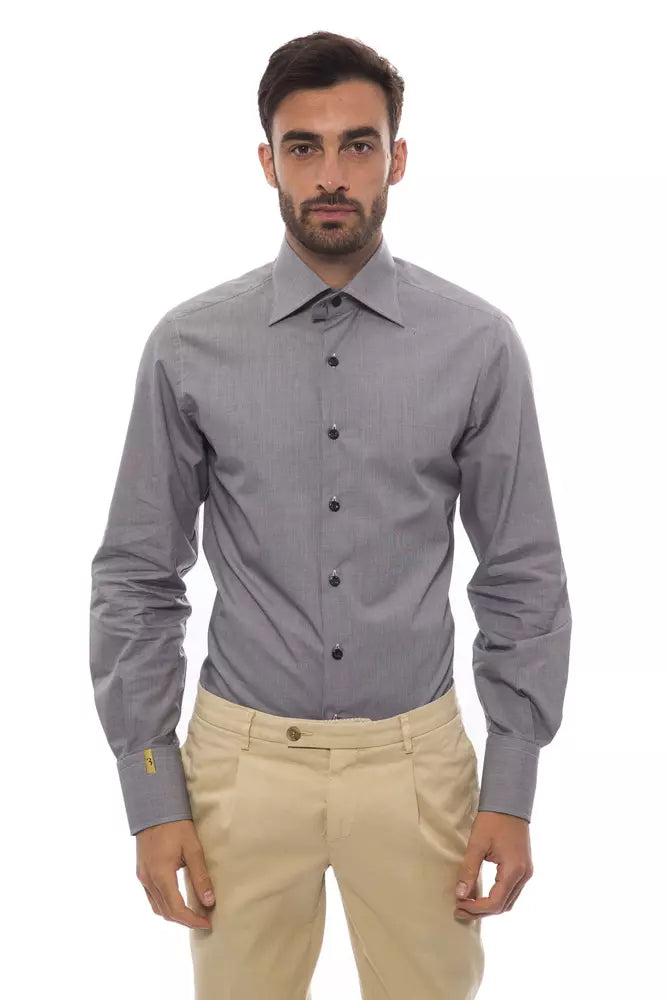Billionaire Italian Couture Black Cotton Men Shirt - ClickThatClicks 