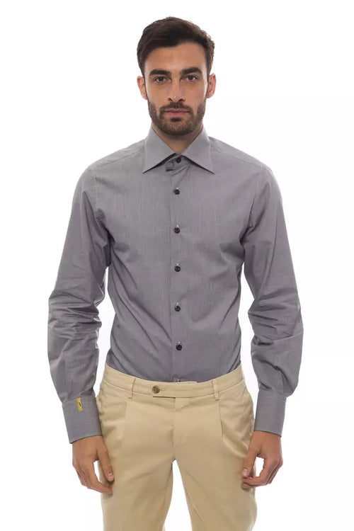 Billionaire Italian Couture Black Cotton Men Shirt - ClickThatClicks 
