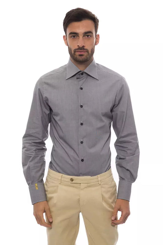 Billionaire Italian Couture Black Cotton Men Shirt - ClickThatClicks 