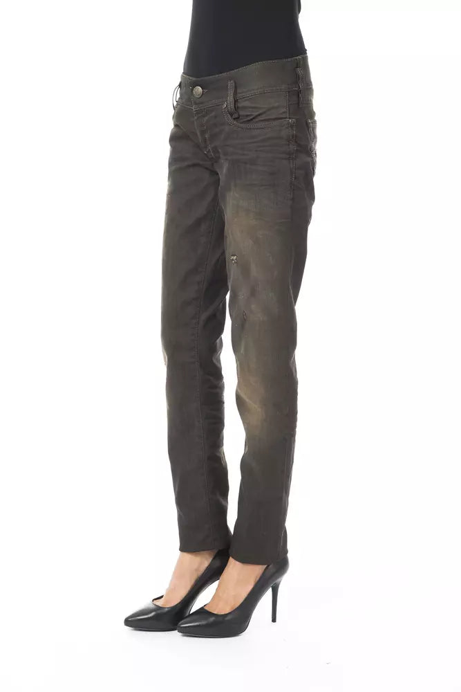 BYBLOS Black Cotton Women Jeans - ClickThatClicks 