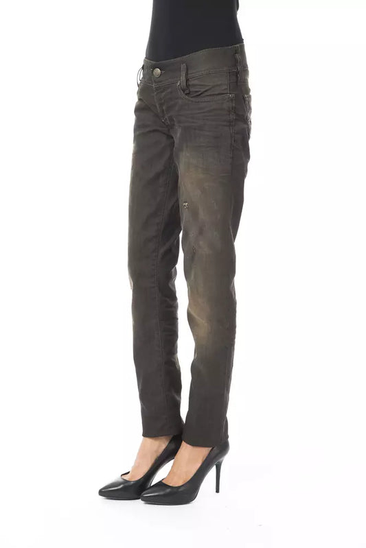 BYBLOS Black Cotton Women Jeans - ClickThatClicks 