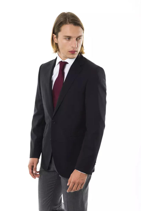 Uominitaliani Black Wool Men's Blazer - ClickThatClicks 