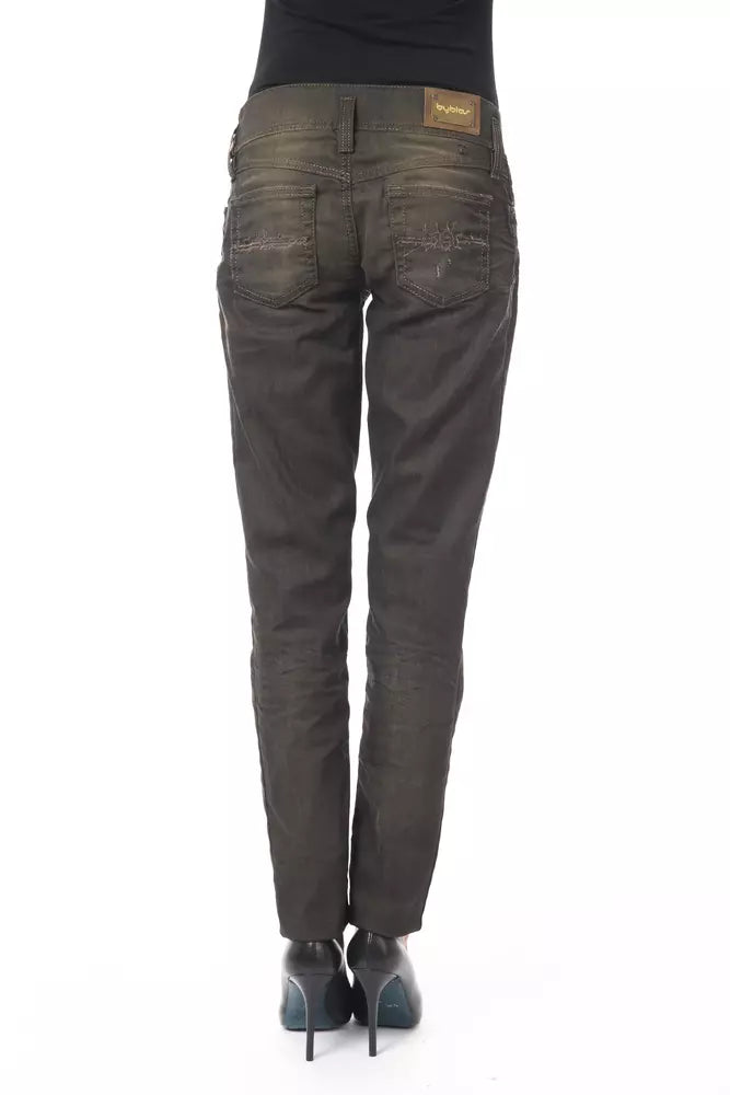 BYBLOS Black Cotton Women Jeans - ClickThatClicks 