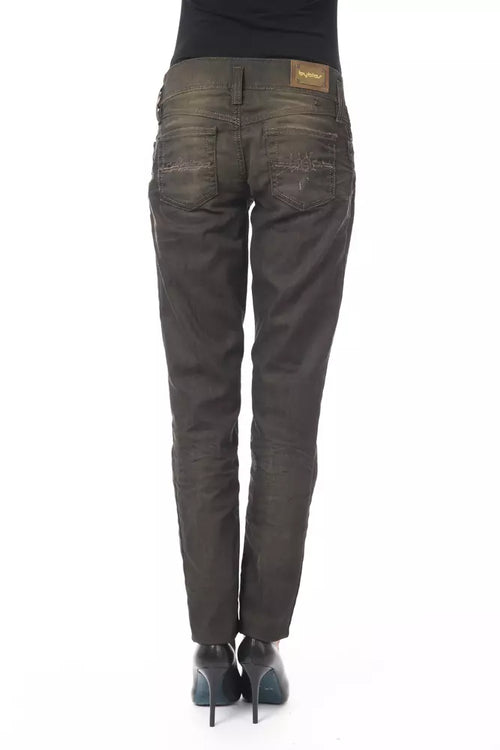 BYBLOS Black Cotton Women Jeans - ClickThatClicks 