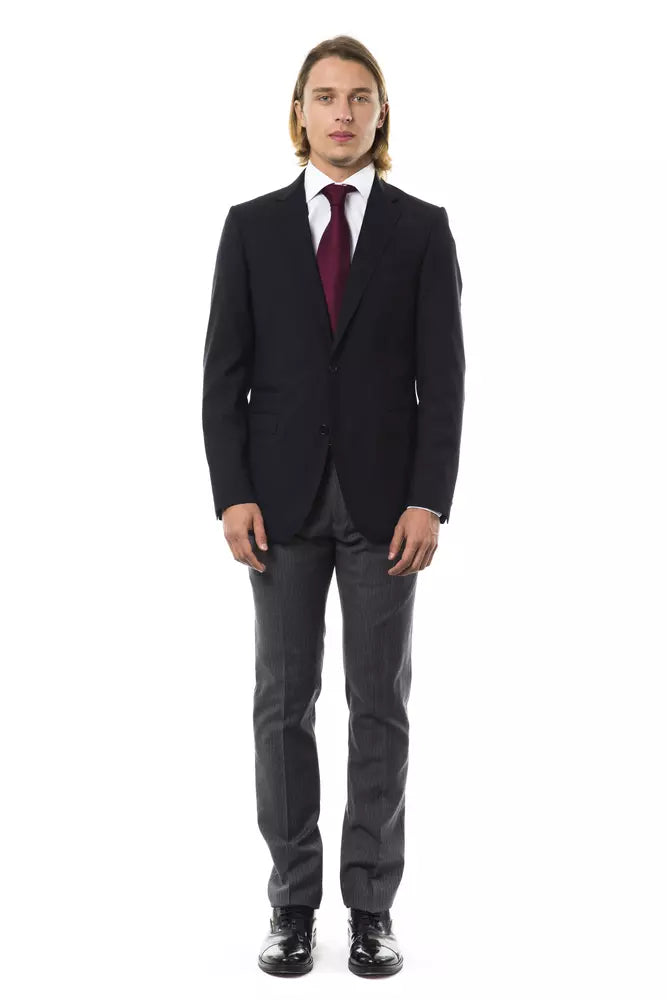 Uominitaliani Black Wool Men's Blazer - ClickThatClicks 
