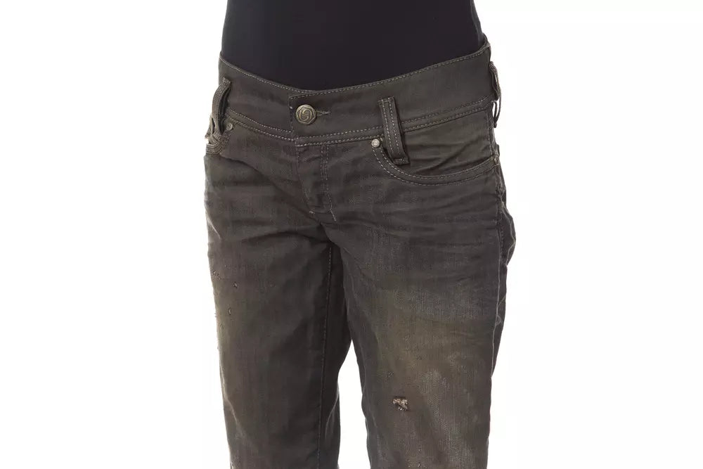 BYBLOS Black Cotton Women Jeans - ClickThatClicks 