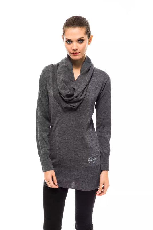 Montana Blu Gray Wool Women Sweater - ClickThatClicks 