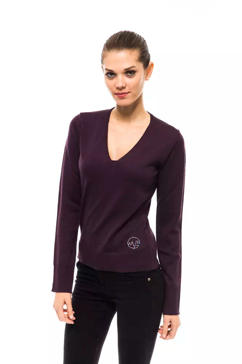 Montana Blu Purple Wool Women Sweater - ClickThatClicks 