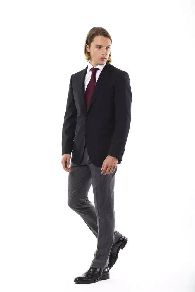 Uominitaliani Black Wool Men's Blazer - ClickThatClicks 