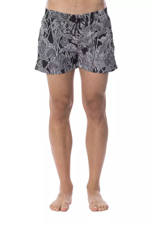 Roberto Cavalli Sport Black Polyester Men's Swimwear - ClickThatClicks 