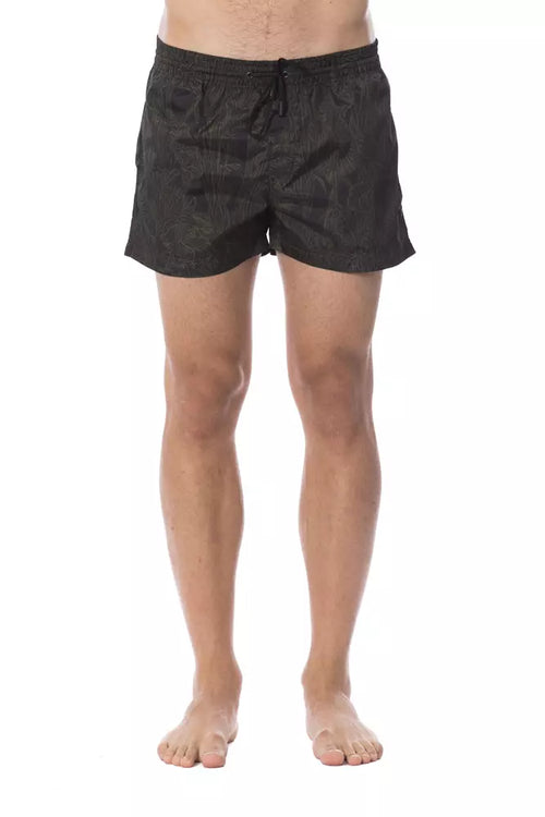 Roberto Cavalli Sport Army Polyester Men Swimwear - ClickThatClicks 