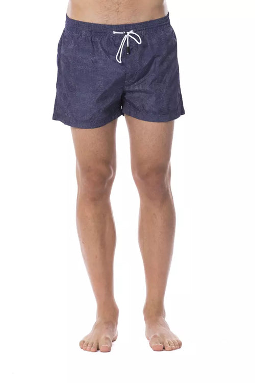 Roberto Cavalli Sport Blue Polyester Men's Swim Trunk - ClickThatClicks 