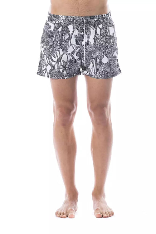 Roberto Cavalli Sport Black Polyester Men Swimwear - ClickThatClicks 