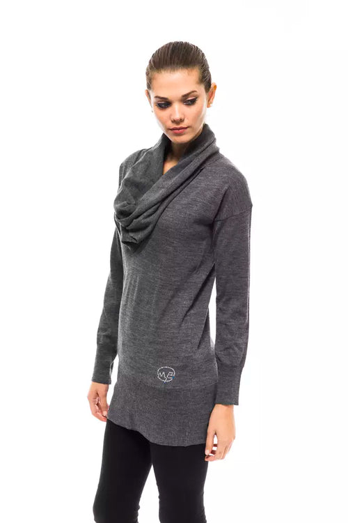 Montana Blu Gray Wool Women Sweater - ClickThatClicks 