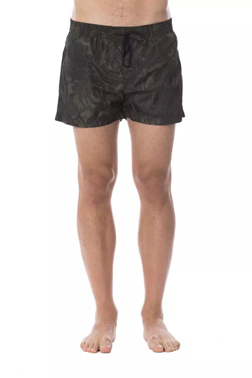 Roberto Cavalli Sport Army Polyester Men's Swimwear - ClickThatClicks 