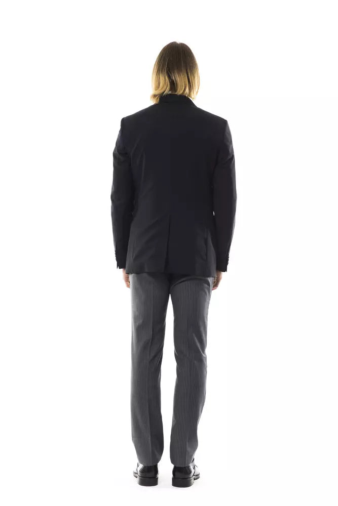 Uominitaliani Black Wool Men's Blazer - ClickThatClicks 