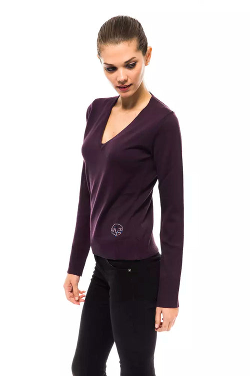 Montana Blu Purple Wool Women Sweater - ClickThatClicks 