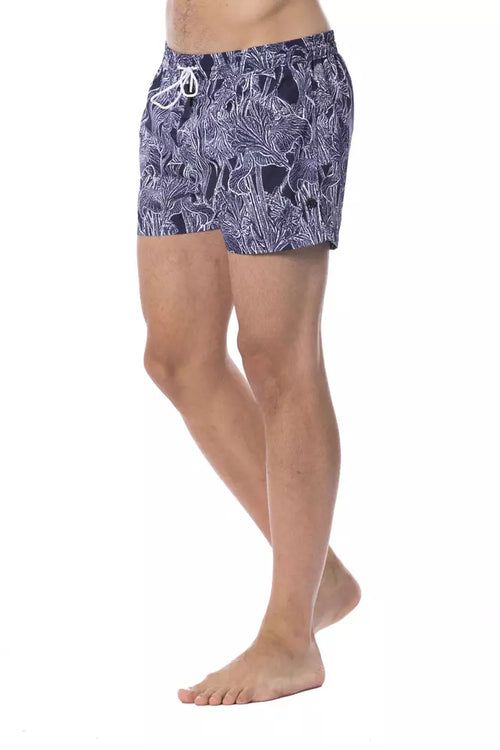 Roberto Cavalli Sport Blue Polyester Men's Swimwear - ClickThatClicks 