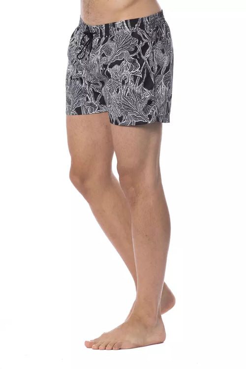 Roberto Cavalli Sport Black Polyester Men's Swimwear - ClickThatClicks 