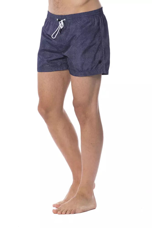 Roberto Cavalli Sport Blue Polyester Men's Swim Trunk - ClickThatClicks 