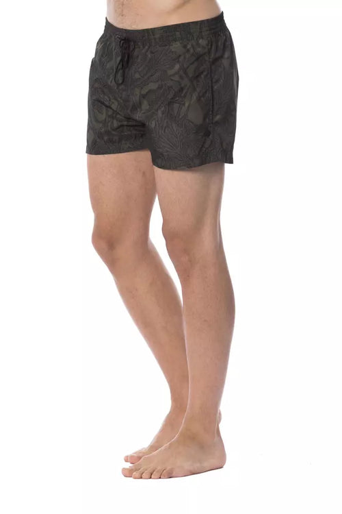 Roberto Cavalli Sport Army Polyester Men's Swimwear - ClickThatClicks 