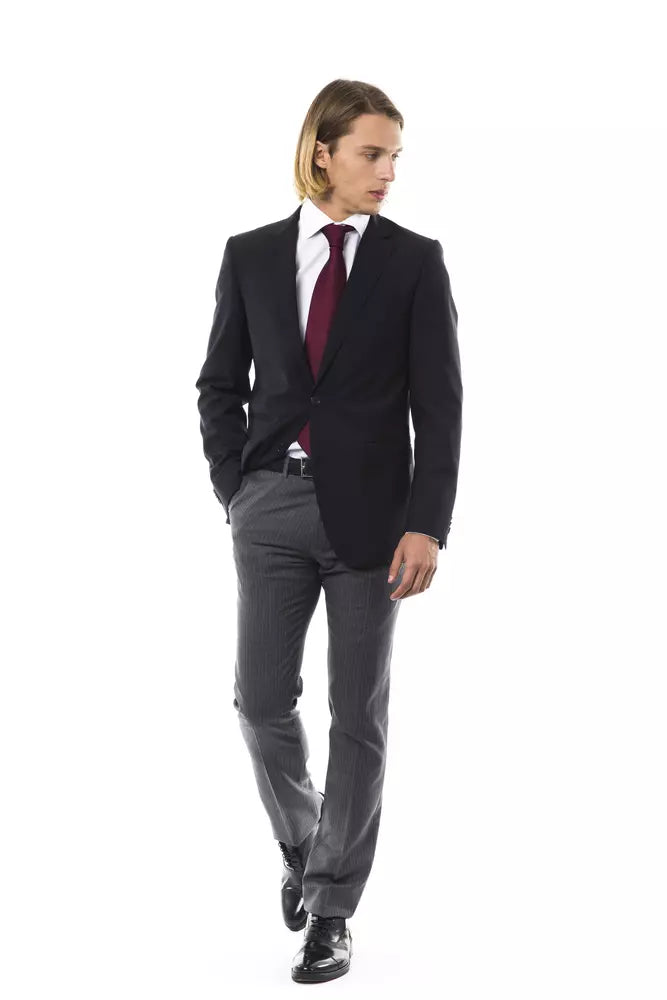 Uominitaliani Black Wool Men's Blazer - ClickThatClicks 