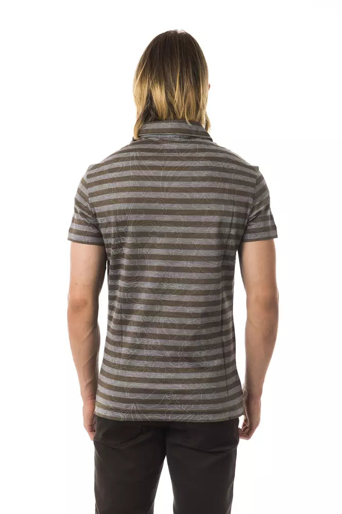 BYBLOS Gray Cotton Men Polo Shirt - ClickThatClicks 