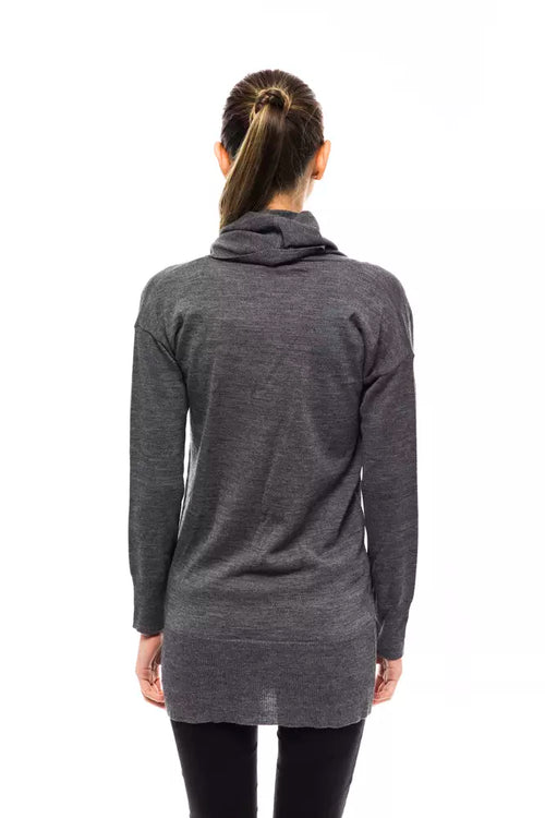 Montana Blu Gray Wool Women Sweater - ClickThatClicks 