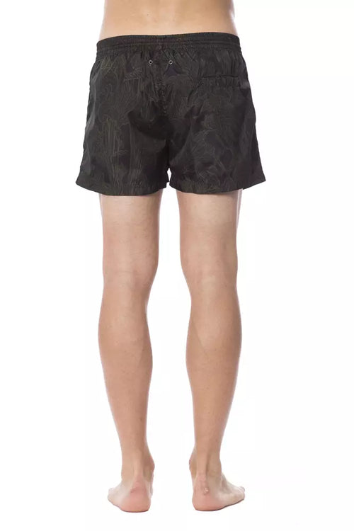 Roberto Cavalli Sport Army Polyester Men Swimwear - ClickThatClicks 